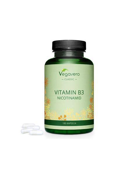 Витамин В3 (Никотинамид) - Vitamin B3 Nicotinamid, 180 капсули ️ ТОП ...