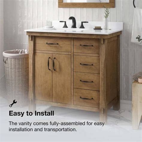 Home Decorators Collection Bellington 36 In W X 22 In D X 34 5 In H Bath Vanity In Almond