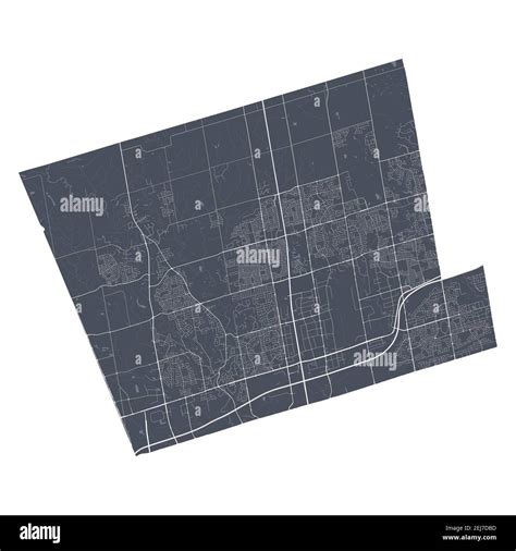 Vaughan map. Detailed vector map of Vaughan city administrative area ...