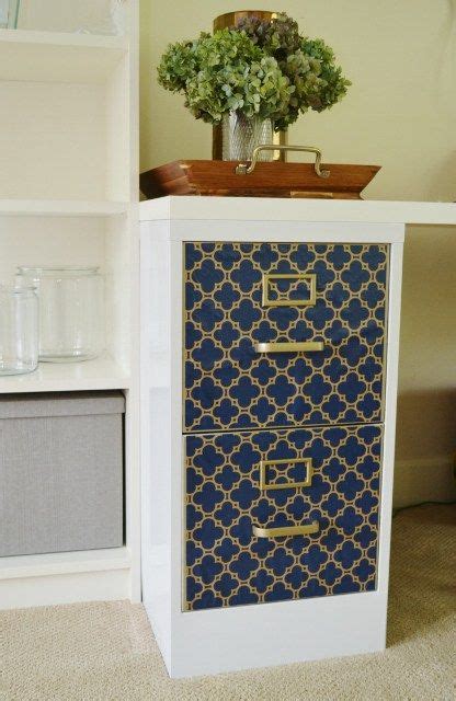 Decoupaged File Cabinets Homeology Modern Vintage Home Office Decor