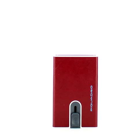 Porta Carte Di Credito Con Sliding System E Clip Fermasoldi Blue Square