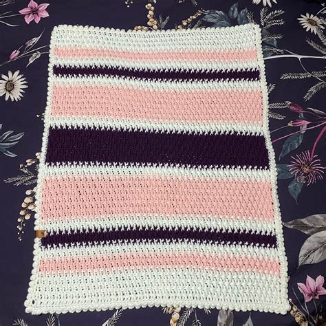 Crochet Stripe Lap Blanket Etsy