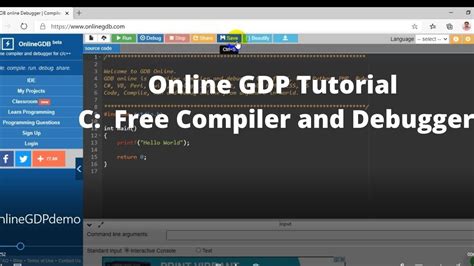 Online GDB Tutorial C Free Compiler And Debugger YouTube