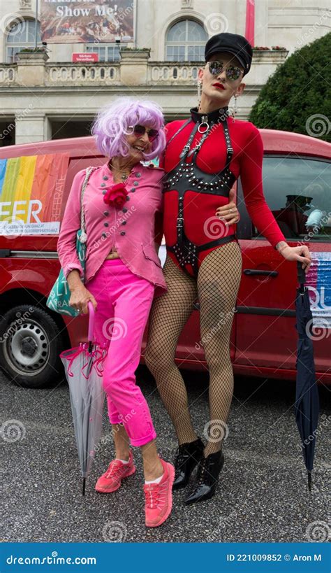 Graz Austria June Happy People At The Annual Gay Parade Editorial Photography