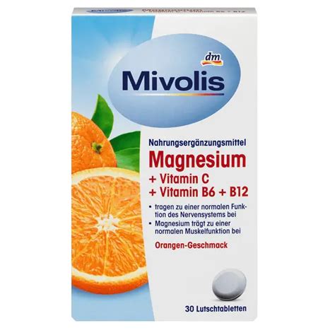 Magnésium vitamine C vitamine B6 B12 30 pastilles Mivolis