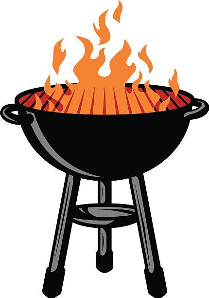 Bbq Grill With Fire Clipart Free Download On Clipartmag