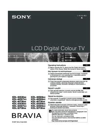 Sony KDL 40S3000 Manual Usermanual