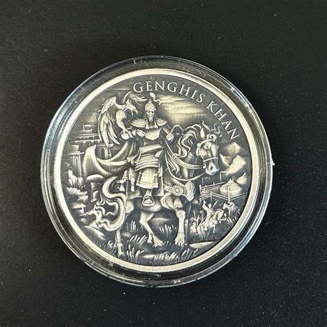 Stříbrná medaile 1 oz Genghis Khan Legendary Warriors Limitovaná edice