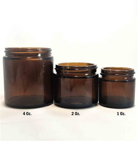 Premium 4 Oz Amber Glass Jar For Cosmetic Makeup Lotion Etsy