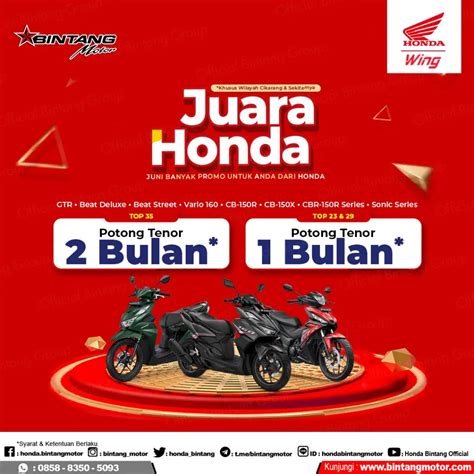 Review Promo Honda Bintang Motor Bulan Juni Honda Bintang Motor