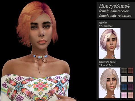 The Sims Resource Wings OE0528 Hair Retextured By HoneysSims4 Sims 4