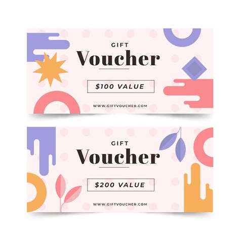 Modelo De Vouchers De Presente Abstrato De Design Plano Vetor Gr Tis