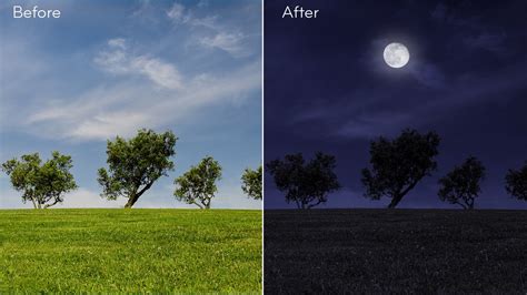 How To Create Night Scene From A Day Photo Photoshop Tutorial