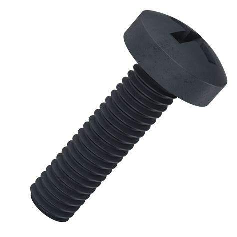 Buy M8 X 25mm Phillips Pan Head Machine Screws DIN 7985H Black