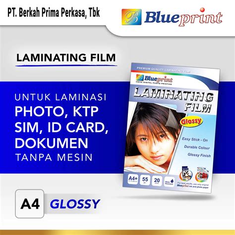 Kertas Laminating / Laminating Glossy Photo Paper Film BLUEPRINT A4 ...