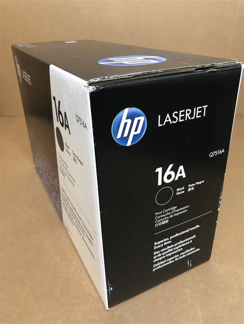 Genuine HP Q7516A (16A) Black Toner Cartridge - NEW SEALED 829160755045 ...