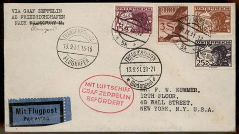 Austria Graf Zeppelin Si B Oehringenfahrt Flown Cover