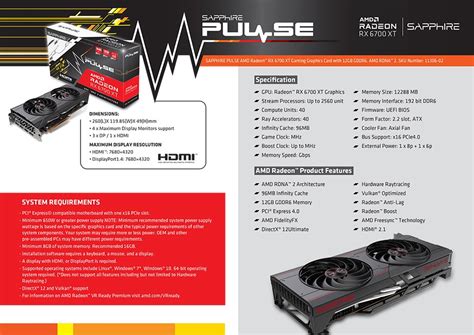 Sapphire Pulse Radeon RX 6700 XT Gaming 12GB Video Card - 11306-02-20G ...