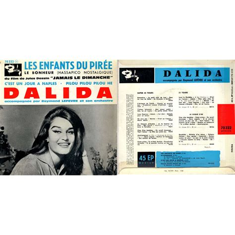 Les Enfants Du Pir E Tours Ep Vinyl De Dalida Ep Chez Bibobu Ref