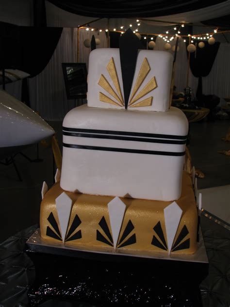 Decadent Designs Allie And Dillons 1920s Art Deco Wedding Cake