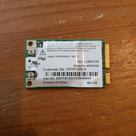 SCHEDA WIRELESS WLAN WIFI MODEL: WM3945ABG MOW2 (105) | eBay