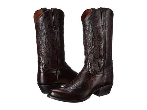 Lucchese M1021r4 Black Cherry Lonestar Calf Cowboy Cowboy Boots