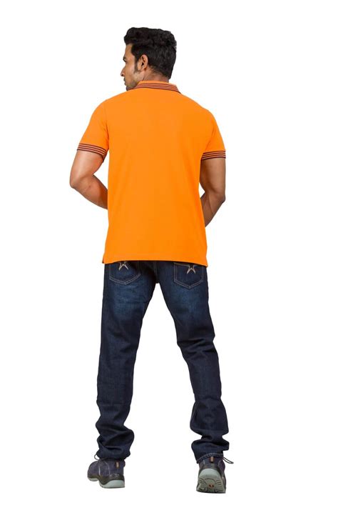 Alamo Regular Fit Polo T-shirt For Men Orange