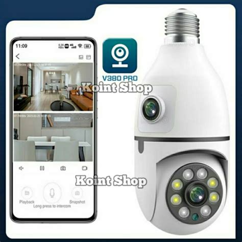 Jual IPCam PTZ Dual Camera App V380Pro CCTV BOHLAM LAMPU Wireless