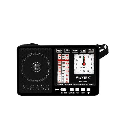 Radio FM Rechargeable WAXIBA XB-401C Noir