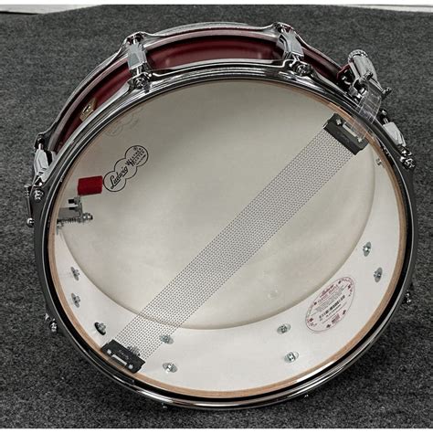 Used Ludwig Classic Maple Snare Drum 14x5 Diablo Red Dcp