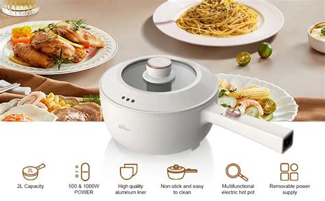 Amazon Bear L Electric Hot Pot Non Stick Saut Pan W Rapid