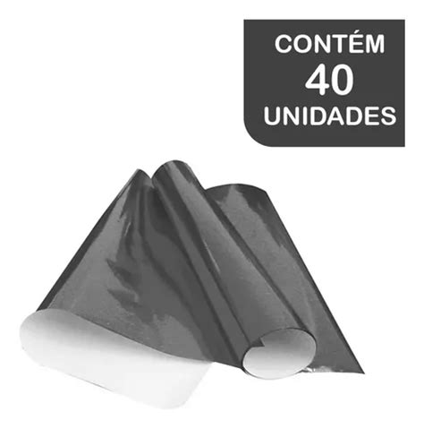 Kit Papel Laminado Preto 48cm X 60cm 40 Folhas Vmp Frete grátis