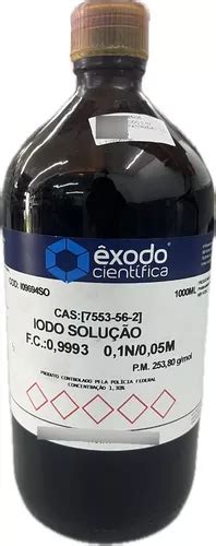 Iodo Solução Fatorada 0 1n 1 Litro Exodo Frete grátis