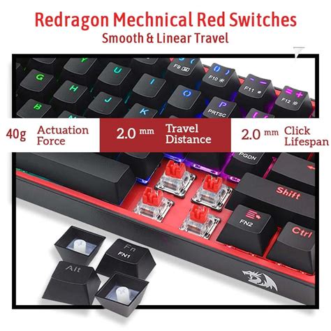 KEYBOARD REDDRAGON FIZZ K617 RGB 60% ⋆