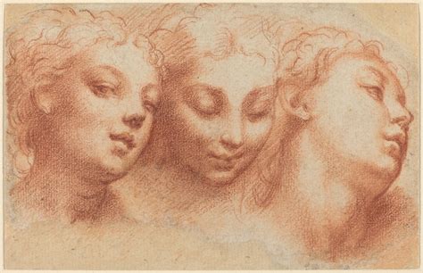 Parmigianino Three Feminine Heads C National Gallery Of