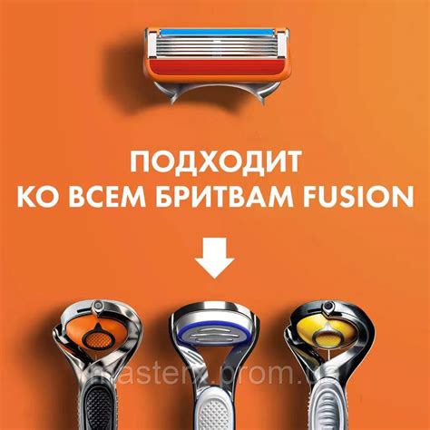 Купить Кассеты для бритья Gillette Fusion5 6шт. (жилет фьюжн) лезвия ...