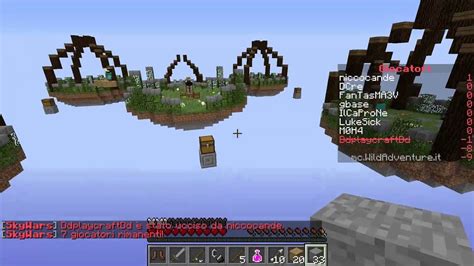 Minecraft Nabbagini Sulle Sky Wars Server Wild Adventure Youtube