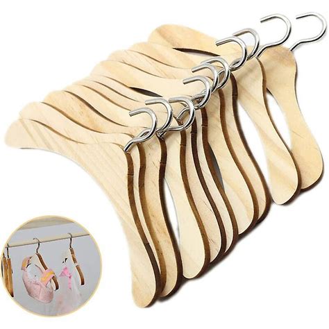 Doll Kapstok Miniatuur Kleding Hangers Doll Kleding Hanger Houten