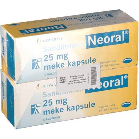 SANDIMMUN Neoral 25 Mg Kapseln 100 St Shop Apotheke