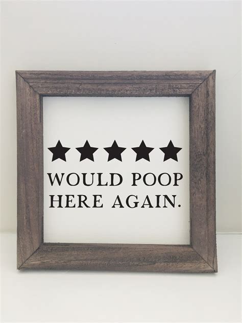 Funny Bathroom Wall Art, Framed Wall Art, Canvas Frame, Funny Quote Sign - Etsy