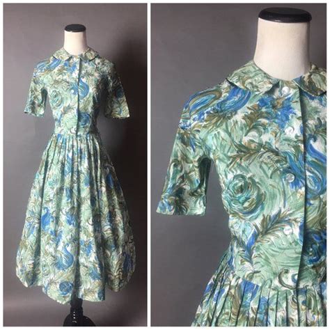 Vintage S Dress S Dress Shirtwaist Dress Fit And Etsy