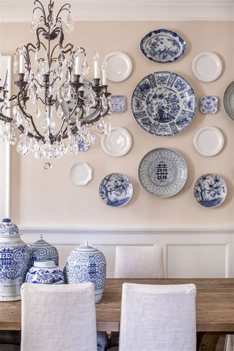 Inspired Interiors Patterns And Prosecco Plates On Wall Dining Room