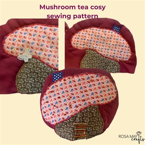 Mushroom Teapot Cozy Pdf Pattern Easy Cosy Sewing Pattern Handmade