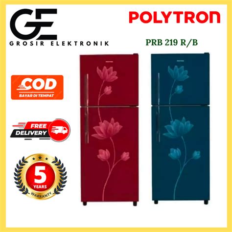 Jual Kulkas Pintu Polytron Prb R B Liter Tanpa Bunga Es