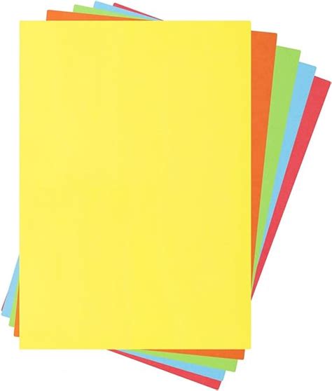 X A Assorted Coloured Bright Paper Sheets Gsm Amazon Co Uk