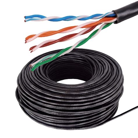 CABLE UTP EXTERNO NORPHEL 4 23 AWG CAT 6 100 COBRE NEGRO INFOMINGA