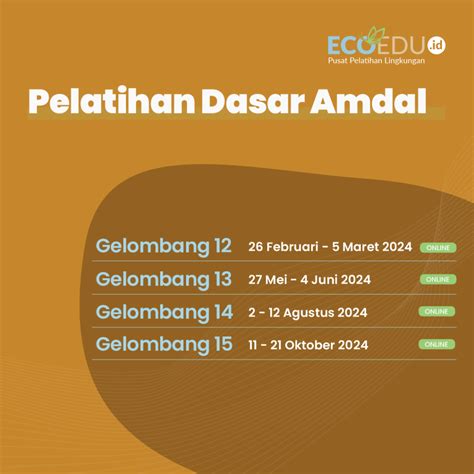 Pelatihan Dasar Amdal Gelombang 15 EcoEdu Id