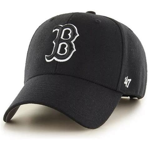 Gorra Curva Negra Snapback Con Logo Negro De Boston Red Sox Mlb Mvpde