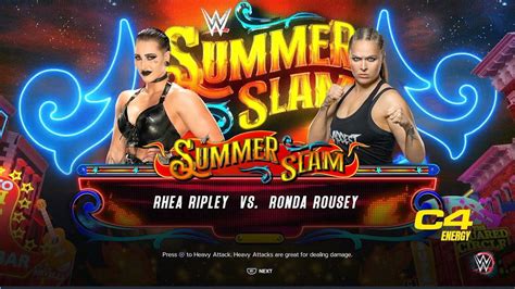 WWE 2K23 Gameplay Rhea Ripley Vs Ronda Rousey SUMMERSLAM YouTube