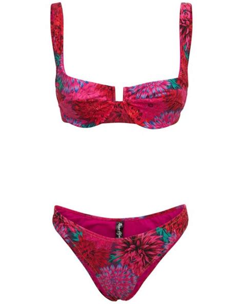 Reina Olga Brigitte Underwired Printed Bikini Set Lyst